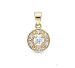 COLGANTE ORO 18 KT 0.075 CT DIAMANTES