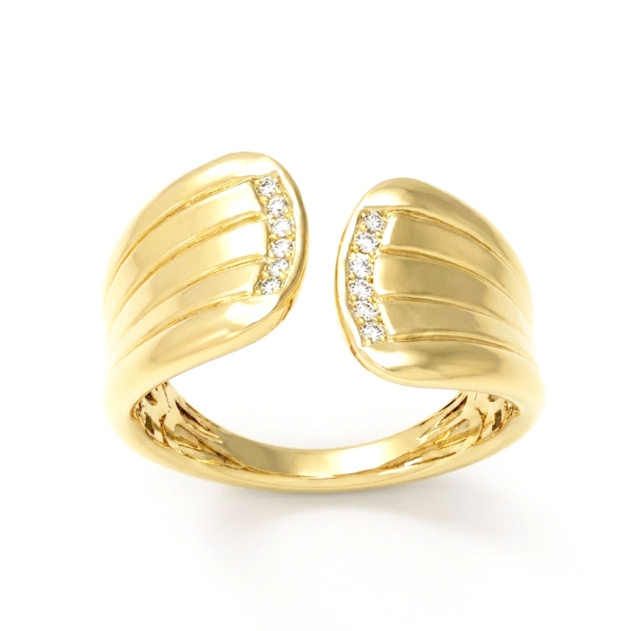 Anillo oro 18 kt 0.05 ct diamantes