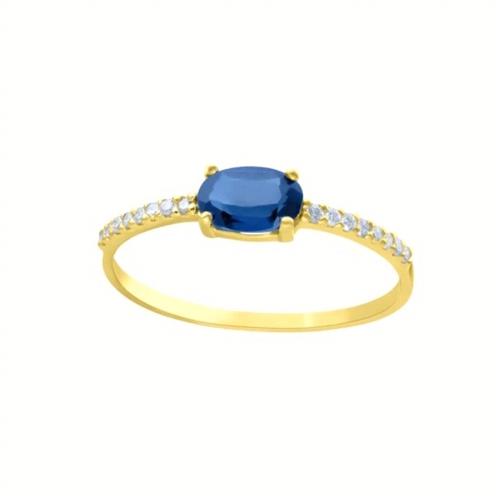 Anillo oro 18 kt   color fino 0.08 ct diamantes