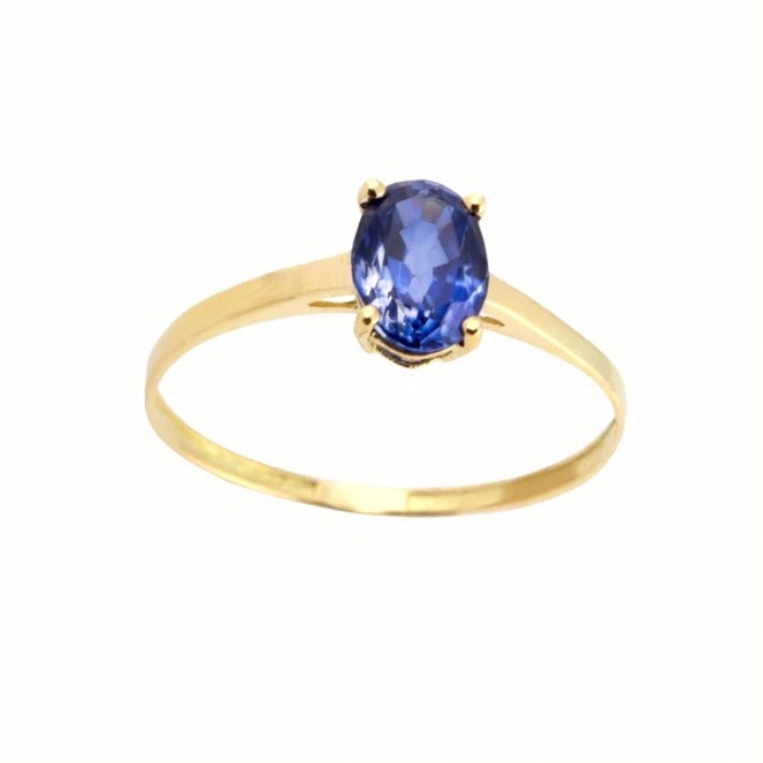 Anillo oro 18 kt zafiro