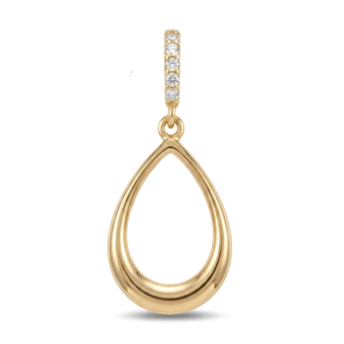 Colgante oro 18 kt 0.03 ct diamantes