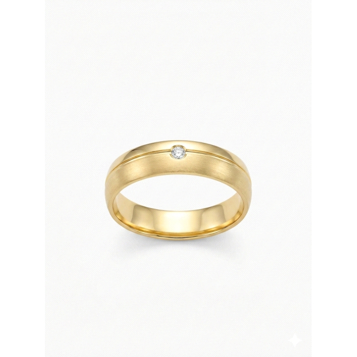 Alianza oro 18 kt 0.015 ct diamante