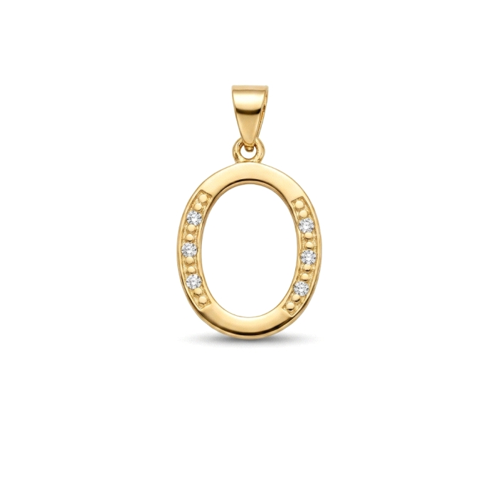 Colgante oro 18 kt 0.03 ct diamantes