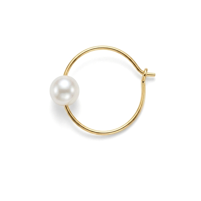 Aros oro 18 kt perla