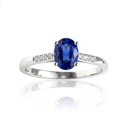 Anillo oro 18 kt color fino 0.07 ct diamantes