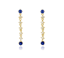 Pendientes color fino 0.15 ct diamantes