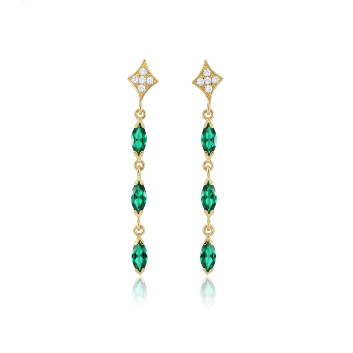 Pendientes oro 18 kt color fino 0.05 ct diamantes