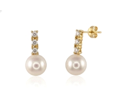 P.PEND 0.09 CT DIAMANTE  PERLA