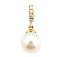 COLGANTE ORO 18 KT 0.03 CT DIAMOND PEARL