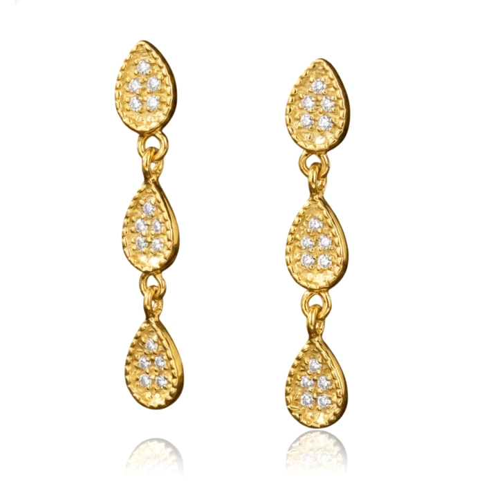 Pendientes oro 18 kt 0.15 ct diamantes