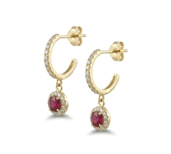 PEND. ARO ORO 18 KT  COLOR FINO 0.34 CT DIAM