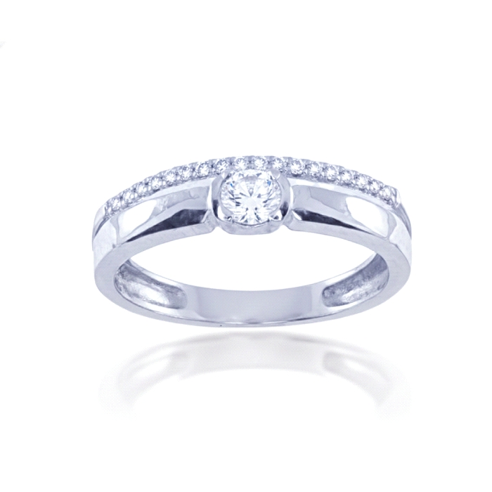 Anillo oro 18 kt 0.29 ct diamantes