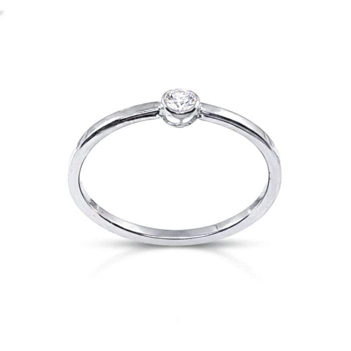 Anillo oro 18 kt diamante 0.07 ct