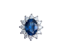 PENDIENTES ZAFIRO FINO 0.72 CT DIAM