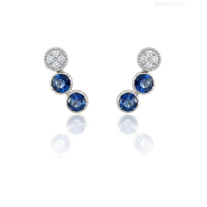 PENDIENTES  ORO 18 KT COLOR FINO 0.04 CT DIAMANTES