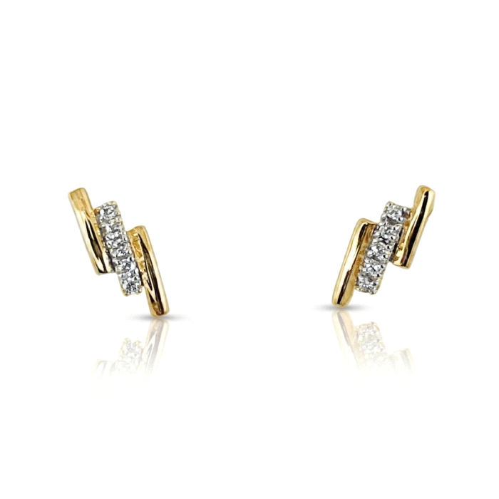 Pendientes oro 18 kt  diamantes.