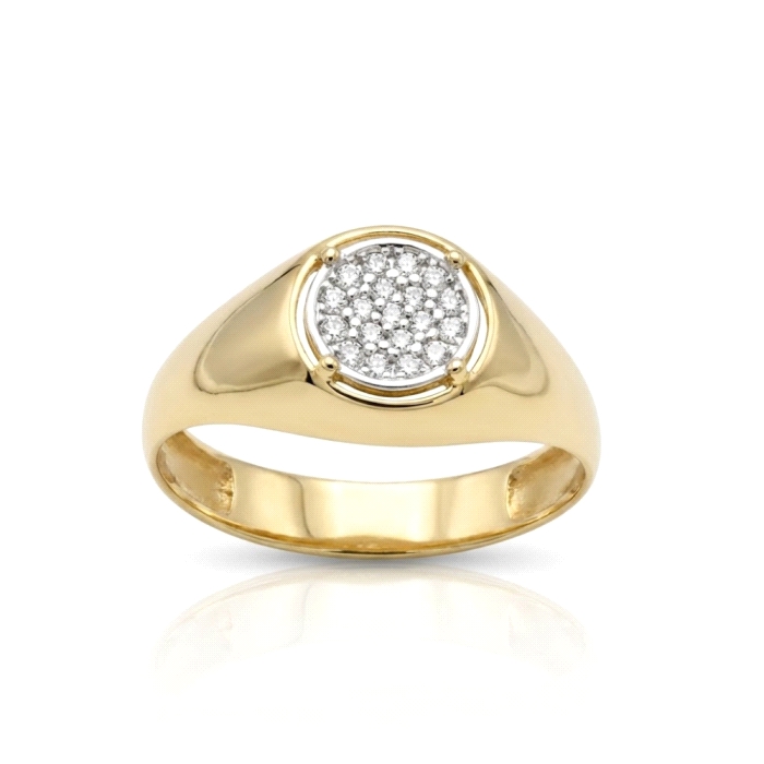 Anillo oro 18 kt 0.10 ct diamantes