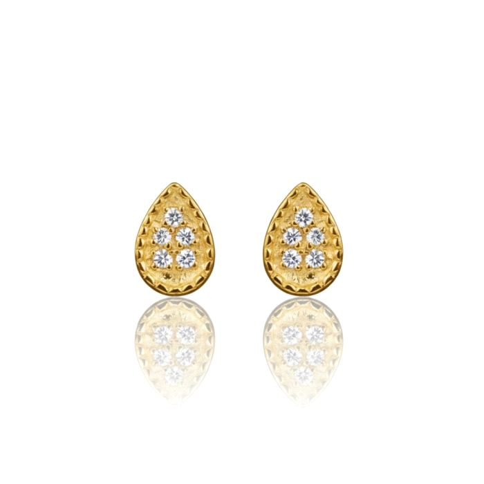 Pendientes oro 18 kt 0.05 ct diamante
