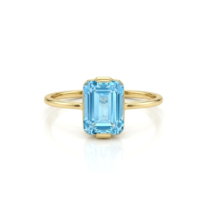 Anillo oro 18 kt topacio