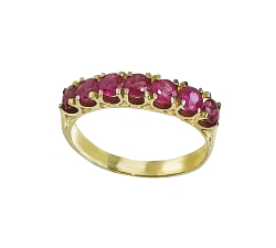 ANILLO  ORO 18 KT RUBI