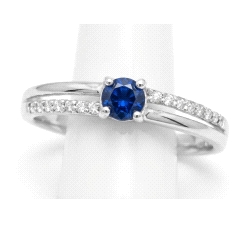 ANILLO  ORO 18 KT  COLOR FINO  0.13 CT DIAMANTES