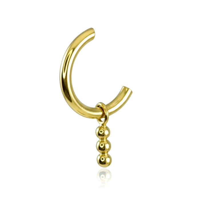 Pendientes aro presión oro 18 kt