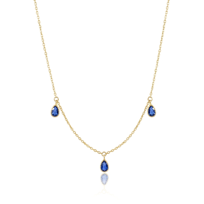 Gargantilla pera oro 18 kt color fino