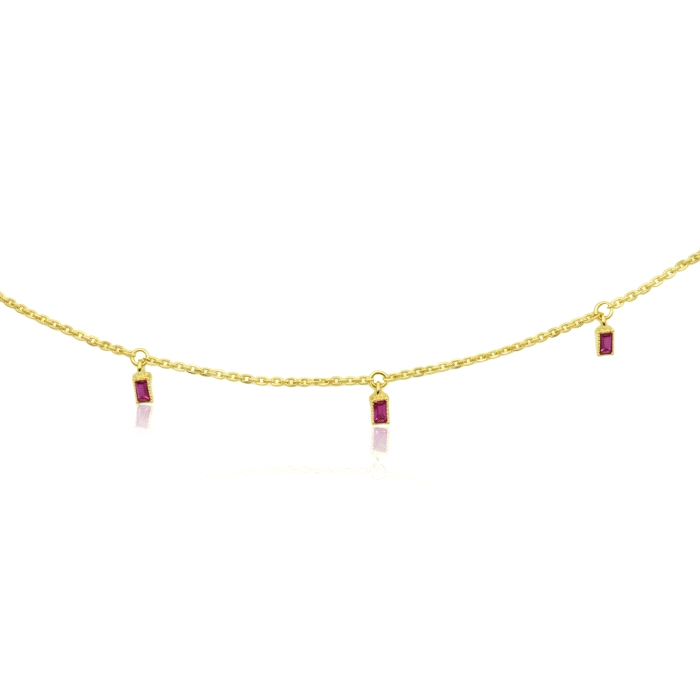 Gargantilla pera oro 18 kt color fino