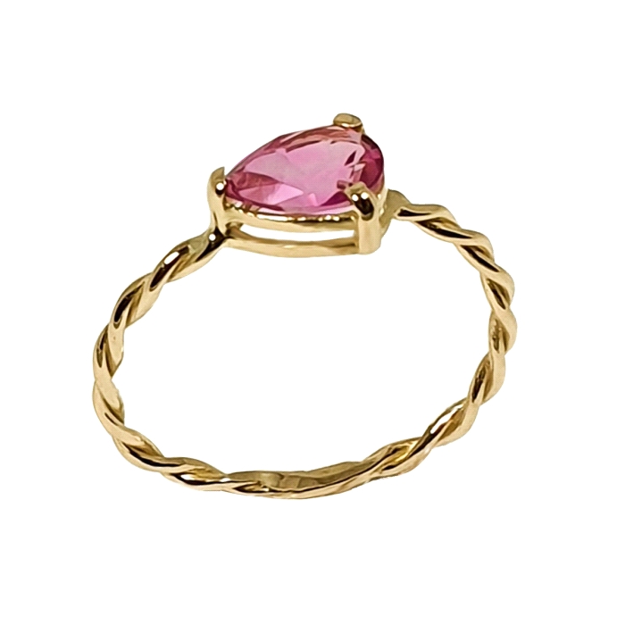 ANILLO ORO 18 KT BAGUETTE SEMIPRECIOSA