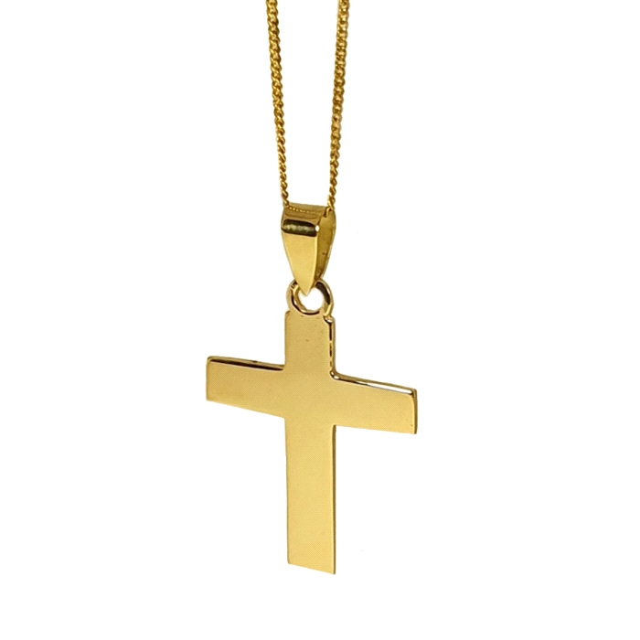 Cruz lisa oro 18 kt