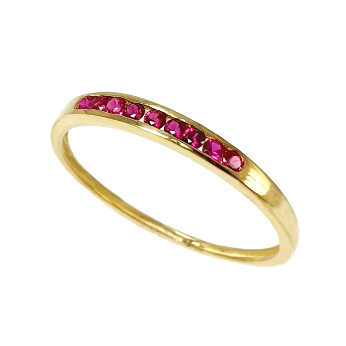 Anillo oro 18 kt color fino 0.09 ct