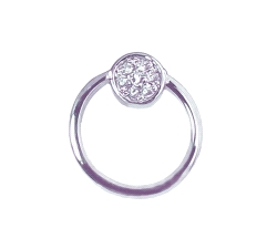 PENDIENTES ARO ORO 18 KT DIAMANTES