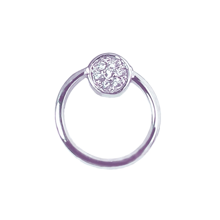 Pendientes aro oro 18 kt diamantes