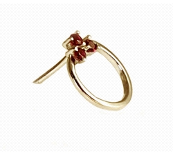 Pendientes aro oro 18 kt color fino