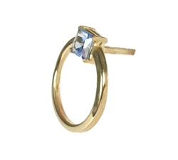 Pendientes aro oro 18 kt color fino