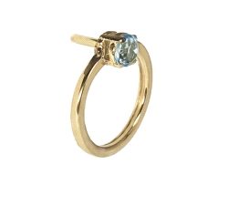 Pendientes aros oro 18 kt color fino