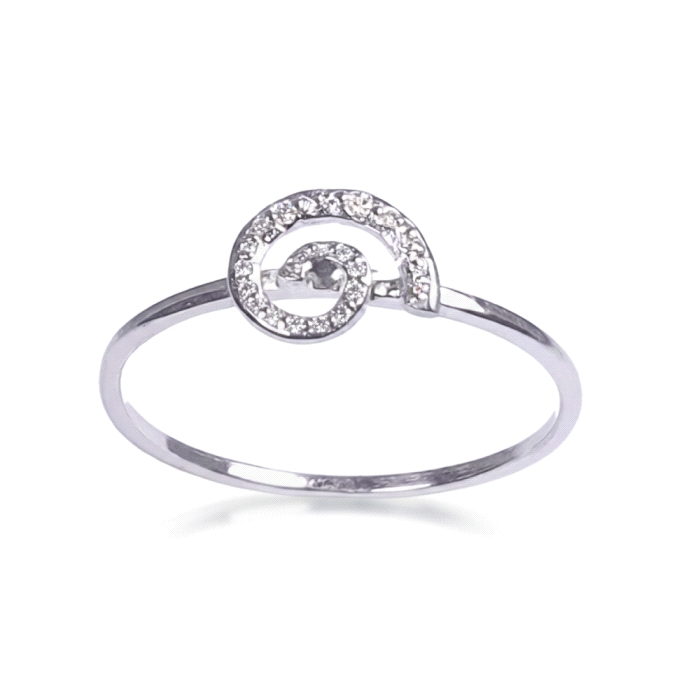 Anillo espiral oro 18 kt diamantes