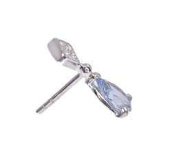 Pendientes oro 18 kt  color fino  y diamantes