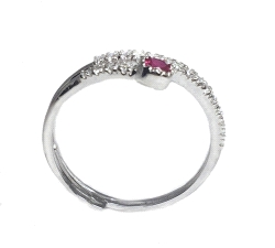 Anillo oro 18 kt diamantes 0.17 ct color fino