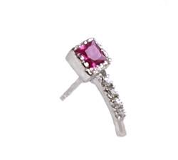 Pendientes oro 18 kt diamantes 0.08 ct color fino