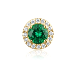 Pendientes oro 18 kt zafiro diamantes