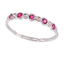 Anillo oro 18 kt diamantes 0.03 ct color fino